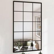 Detailed information about the product Wall Mirrors 2 pcs Black 100x60 cm Metal