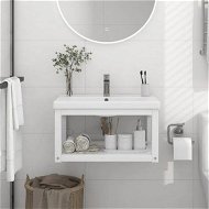 Detailed information about the product Wall-mounted Bathroom Washbasin Frame White 59x38x31 Cm Iron