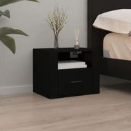 Detailed information about the product Wall-mounted Bedside Cabinet Black 50x36x40 cm