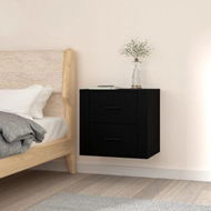 Detailed information about the product Wall-mounted Bedside Cabinet Black 50x36x47 Cm