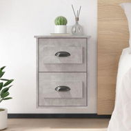 Detailed information about the product Wall-mounted Bedside Cabinets 2 Pcs Concrete Grey 41.5x36x53cm.