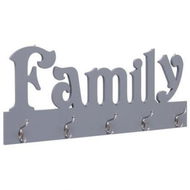 Detailed information about the product Wall-mounted Coat Rack FAMILY Grey 74x29.5 Cm.