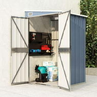 Detailed information about the product Wall-mounted Garden Shed Grey 118x100x178 cm Galvanised Steel