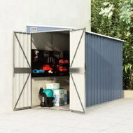 Detailed information about the product Wall-mounted Garden Shed Grey 118x288x178 cm Galvanised Steel