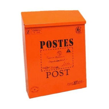 Wall Mounted Mailbox Suggestion Box Donation Box Newspaper Holder Box Letter Box For Office Outside House Yard Gate Color Orange