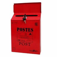 Detailed information about the product Wall Mounted Mailbox Suggestion Box Donation Box Newspaper Holder Box Letter Box For Office Outside House Yard Gate Color Red