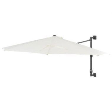 Wall-Mounted Parasol With Metal Pole 300 Cm Sand