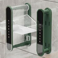 Detailed information about the product Wall-Mounted Retractable Clothes Hanger Space-Saving Storage Rack For Balcony Washing Machine Color Green