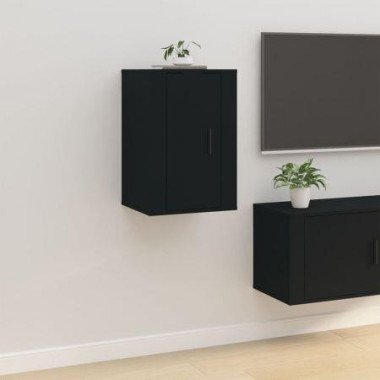 Wall-mounted TV Cabinet Black 40x34.5x60 Cm.