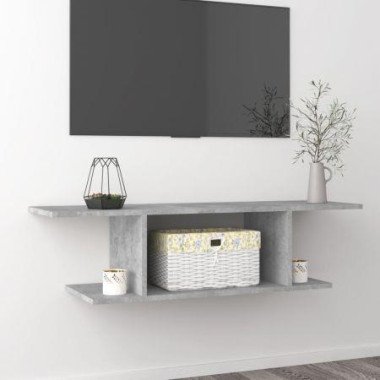 Wall-mounted TV Cabinet Concrete Grey 103x30x26.5 Cm.