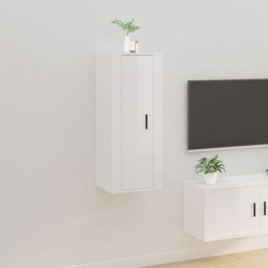 Wall-mounted TV Cabinet High Gloss White 40x34.5x100 Cm.