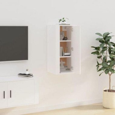 Wall-mounted TV Cabinet White 40x34.5x80 Cm.