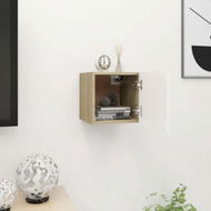 Detailed information about the product Wall-mounted TV Cabinet White And Sonoma Oak 30.5x30x30 Cm.