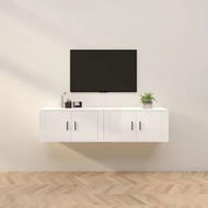 Detailed information about the product Wall-mounted TV Cabinets 2 pcs High Gloss White 80x34.5x40 cm