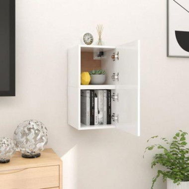 Wall-mounted TV Cabinets 2 Pcs White 30.5x30x30 Cm.