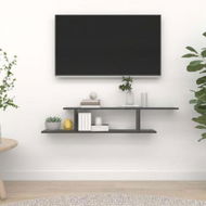 Detailed information about the product Wall-Mounted TV Shelf Grey 125x18x23 Cm Engineered Wood