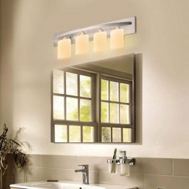 Wall-mounted Vanity Lamp With White Glass Shade For Bedroom/living Room.