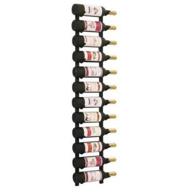 Wall Mounted Wine Rack For 12 Bottles Black Iron