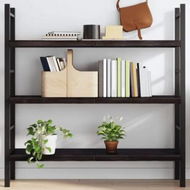 Detailed information about the product Wall Shelf Dark Brown 120x40x(2-4) cm Treated Solid Wood Oak