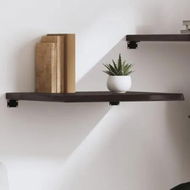 Detailed information about the product Wall Shelf Dark Brown 60x50x(2-4) cm Treated Solid Wood Oak