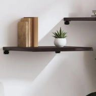 Detailed information about the product Wall Shelf Dark Brown 60x60x(2-4) cm Treated Solid Wood Oak