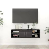 Detailed information about the product Wall Shelf High Gloss Grey 102x30x29 cm Engineered Wood