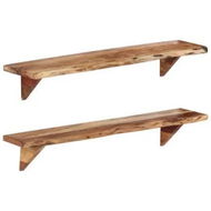 Detailed information about the product Wall Shelves 2 pcs 110x20x18 cm Solid Wood Acacia