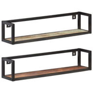 Detailed information about the product Wall Shelves 2 Pcs 80 Cm Solid Reclaimed Wood