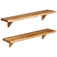 Detailed information about the product Wall Shelves 2 Pcs 90x20x16 Cm Solid Acacia Wood