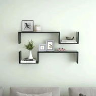 Detailed information about the product Wall Shelves 2 pcs Black 100x15x20 cm Engineered Wood