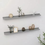 Detailed information about the product Wall Shelves 2 pcs Grey 100x9x3 cm