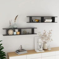 Detailed information about the product Wall Shelves 2 Pcs Grey 105x18x20 Cm Engineered Wood