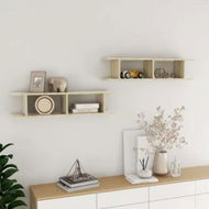 Detailed information about the product Wall Shelves 2 pcs Sonoma Oak 90x18x20 cm Engineered Wood