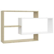 Detailed information about the product Wall Shelves White And Sonoma Oak 104x20x58.5 Cm Chipboard.