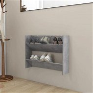 Detailed information about the product Wall Shoe Cabinet Concrete Grey 80x18x60 Cm Engineered Wood