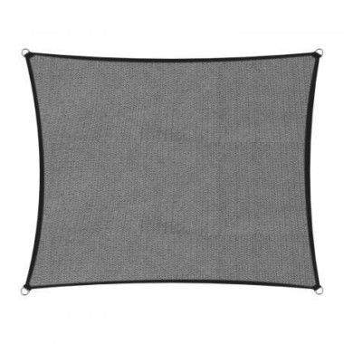 Wallaroo Outdoor Sun Shade Sail Canopy Grey Rectangle 4 X 6M