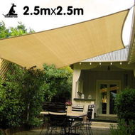 Detailed information about the product Wallaroo Square Shade Sail 2.5 X 2.5m - Sand.