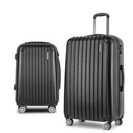 Detailed information about the product Wanderlite 20in 28in Luggage 2Set with Zipper Lock Carry On Hard Shell Travel Suitcase Luggage Case Black