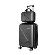 Detailed information about the product Wanderlite 2Set 20 Inch Luggage Case with 12 Inch Handheld Luggage Box Hard Shell Travel Suitcase TSA Lock Black