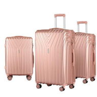 Detailed information about the product Wanderlite 3pc Luggage Trolley Set Suitcase Travel TSA Hard Case Carry On Pink Lightweight