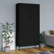 Detailed information about the product Wardrobe Black 90x50x180 cm Steel