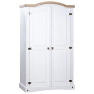 Detailed information about the product Wardrobe Mexican Pine Corona Range 2 Doors White