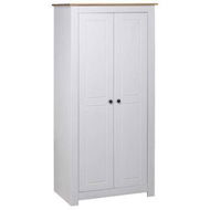 Detailed information about the product Wardrobe White 80x50x171.5 Cm Solid Pine Panama Range.