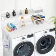 Detailed information about the product Washer Dryer Countertop with Shelf 54x27 Wooden Washer Dryer Cover White