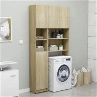 Detailed information about the product Washing Machine Cabinet Set Sonoma Oak Chipboard
