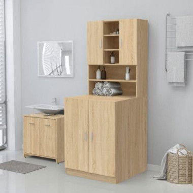 Washing Machine Cabinet Sonoma Oak 71x71.5x91.5 cm