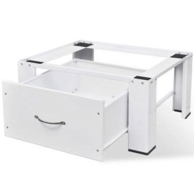 Washing Machine Pedestal With Drawer White