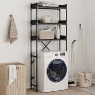 Detailed information about the product Washing Machine Shelf Black 67x25x163 cm Engineered Wood