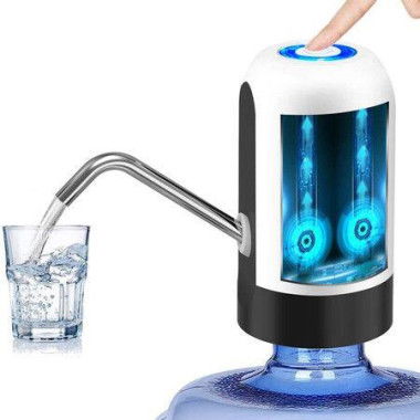 Water Bottle Dispenser 5 Gallon Water Bottle Pump USB Charging Automatic Drinking Water Pump Portable Electric Water Dispenser Water Bottle Switch For Universal 5 Gallon Bottle - White