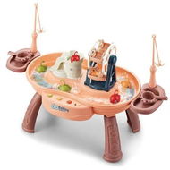 Detailed information about the product Water Circulating Fishing Game Board Play Set with Music,Fishing Toys and Waterwhee,Interactive Small Toddlers Water Table,Kitchen Sink Table Play,Kids Role Play